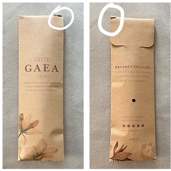 NEW LUXIE 3 MAKEUP BRUSHES GAEA set BOXYCHARM vegan; foundation; shading; crease - Picture 11 of 13